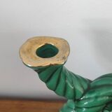 Two art deco ceramic candlesticks