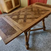 Table avec rallonges intégrées rénovée