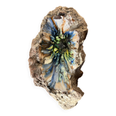 Colorful ceramic ashtray from 1950 on lava
