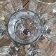 Lot de 9 flûtes à champagne en verre vintage