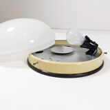 Bauhaus ceiling lamp with opaline glass and bakelite