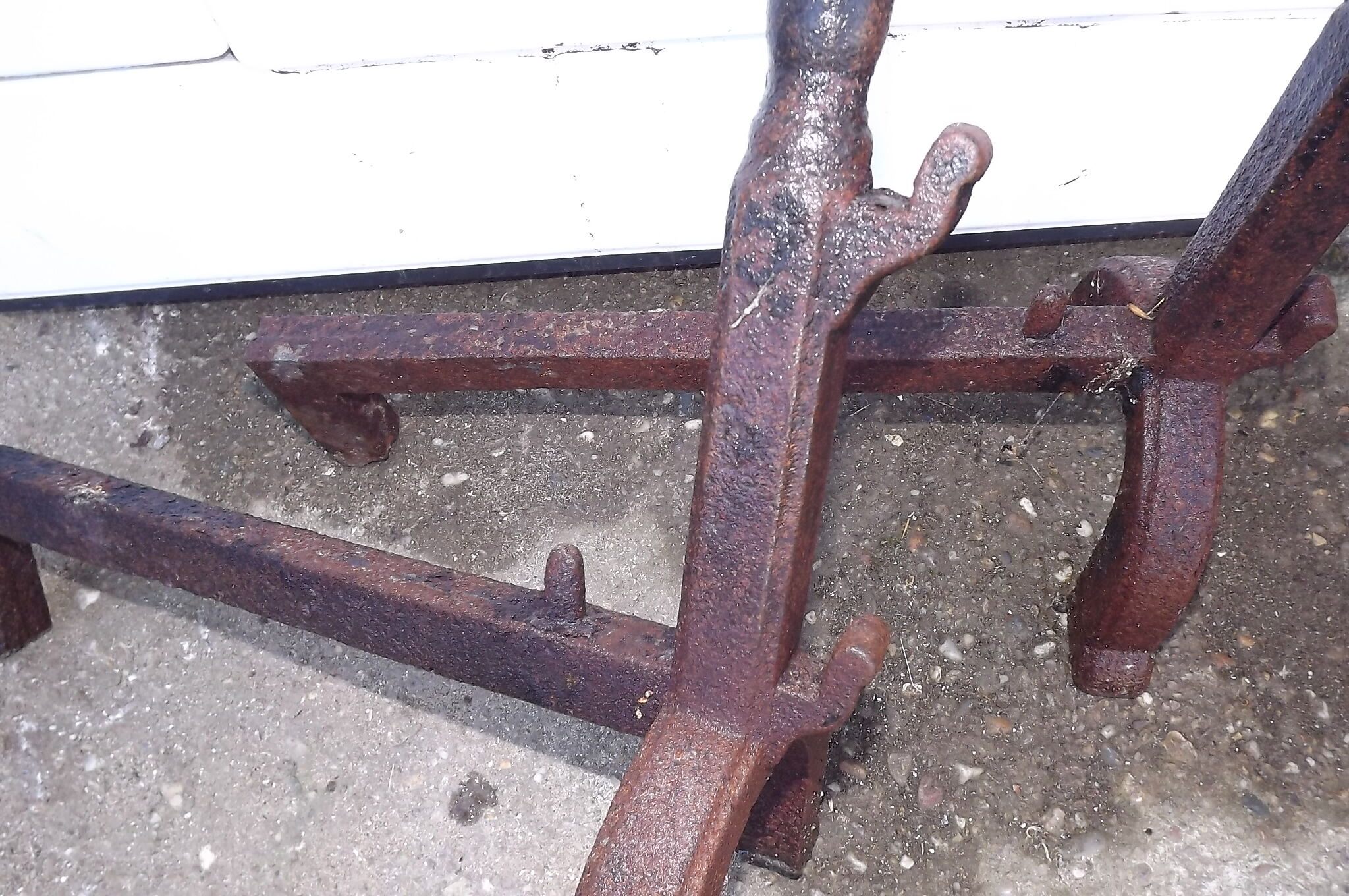 Pair of andirons in the XIXth cast