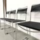 Série de 6 Chaises "Spaghetti" Design Italien Années 80 – Noir & Chrome