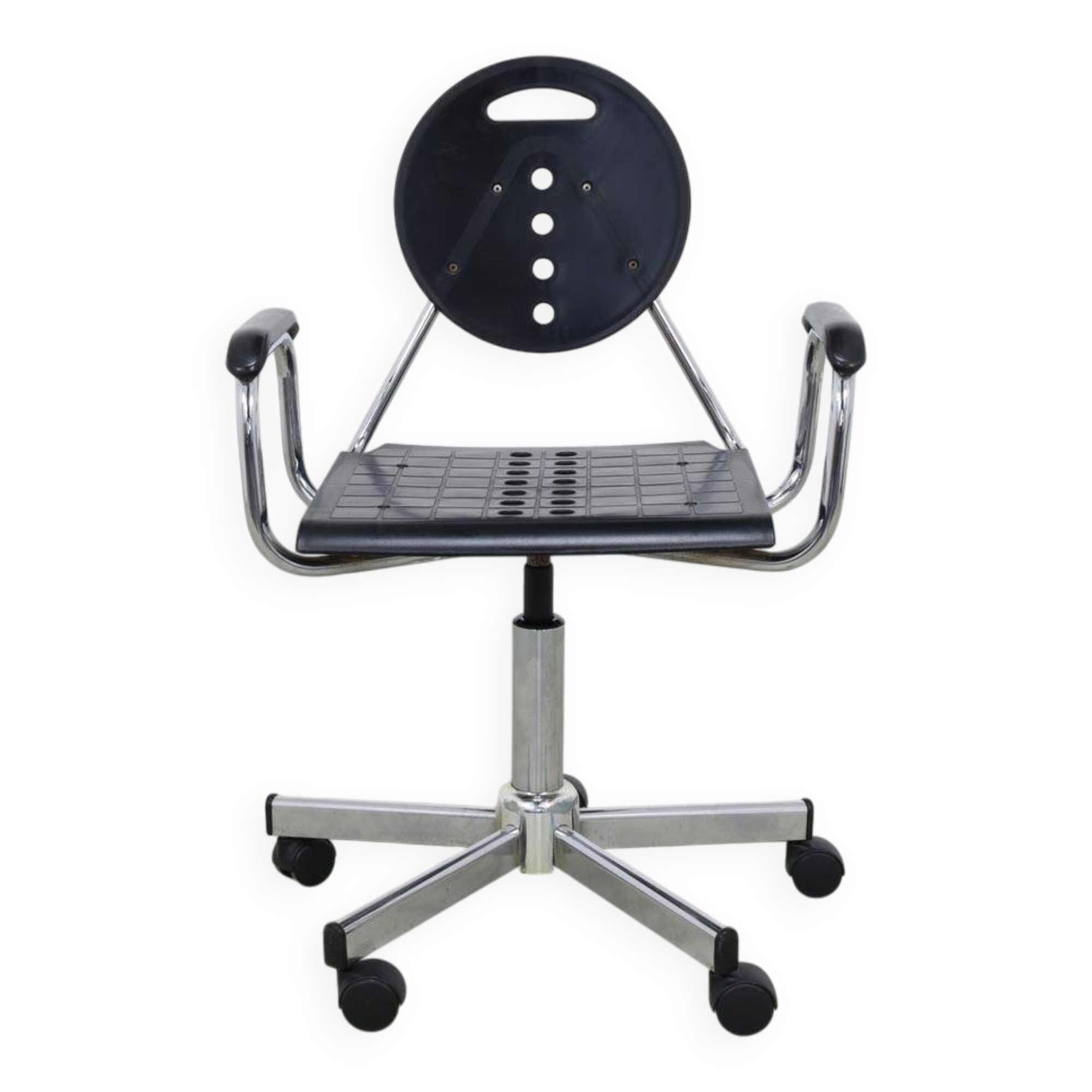 Rare office chair "Charlie" by Carlo Bimbi for Segis, 1980s Memphis style