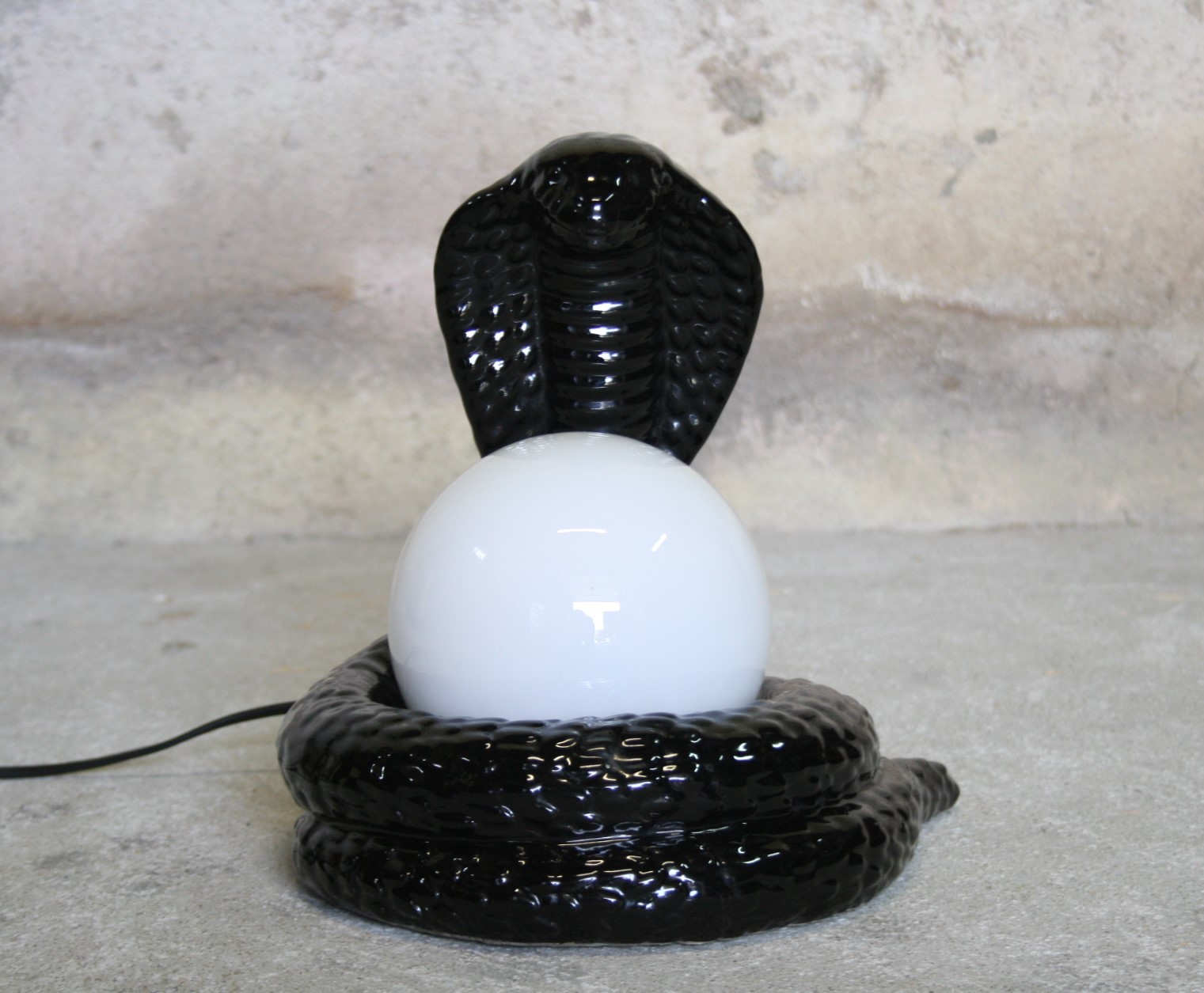 Vintage cobra snake lamp