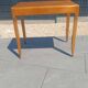 Vintage Scandinavian-style wooden table with drawer, 1950s-60s.