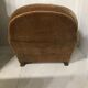 Fauteuil club velours mordoré