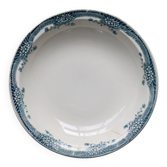 Plat de service rond et creux vintage faïence Saint Amand Nouvelle Usine Cé