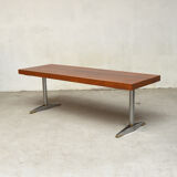 Extensible low table with metal feet 1960s