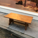 Brutalist oak coffee table, 1950s