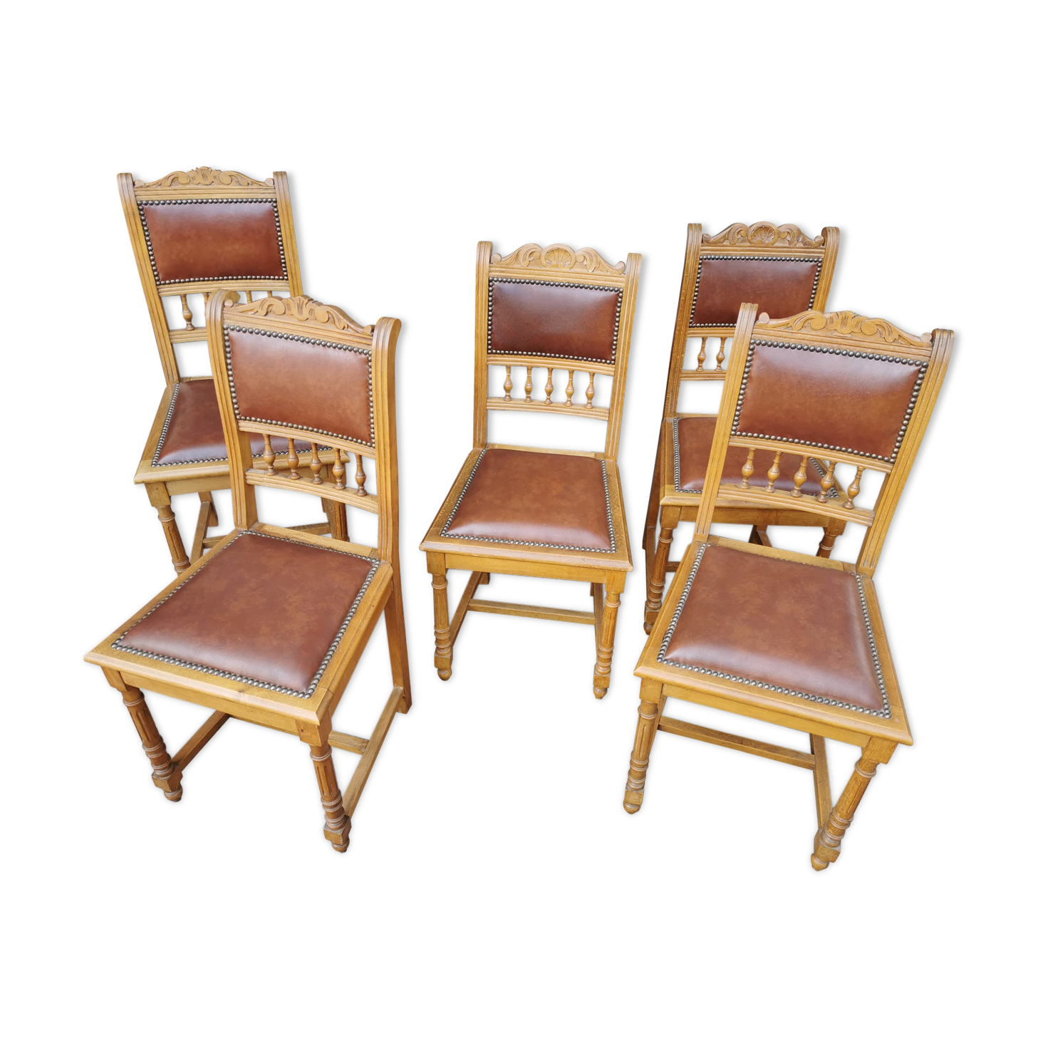 Lot of 5 Henry II chairs