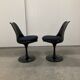 2 replica Saarinen Tulip chair black dining chair