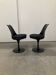 2 replica Saarinen Tulip chair black dining chair