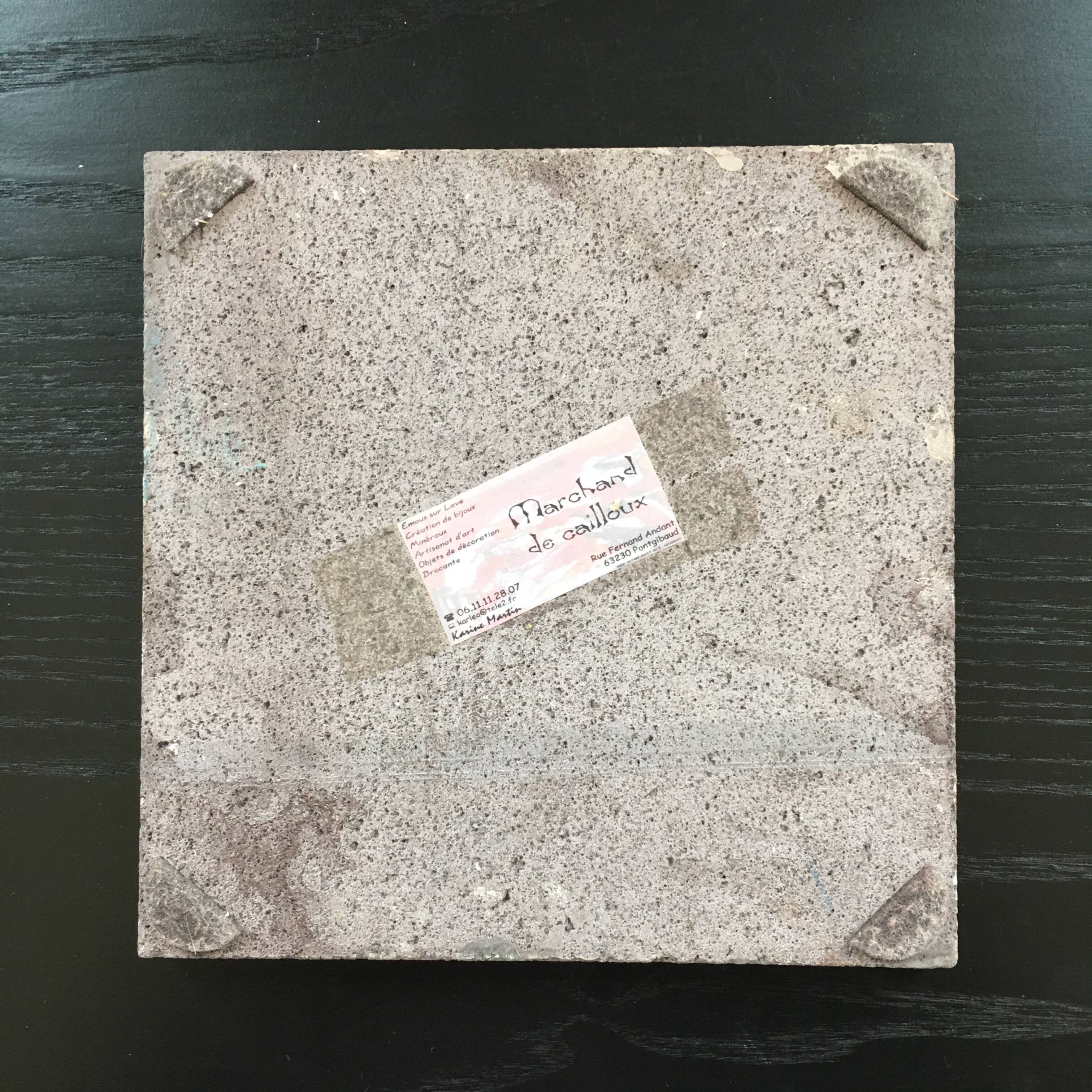 Enamelled lava trivet