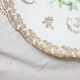 Lot of 4 flat plates Limoges FD Chauvigny golden white rose pattern