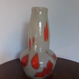 Vase en verre soufflé années 70