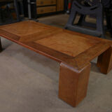 Leather coffee table 1970 " checkers "