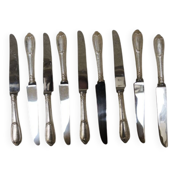 9 anciens couteaux en inox Grossmann