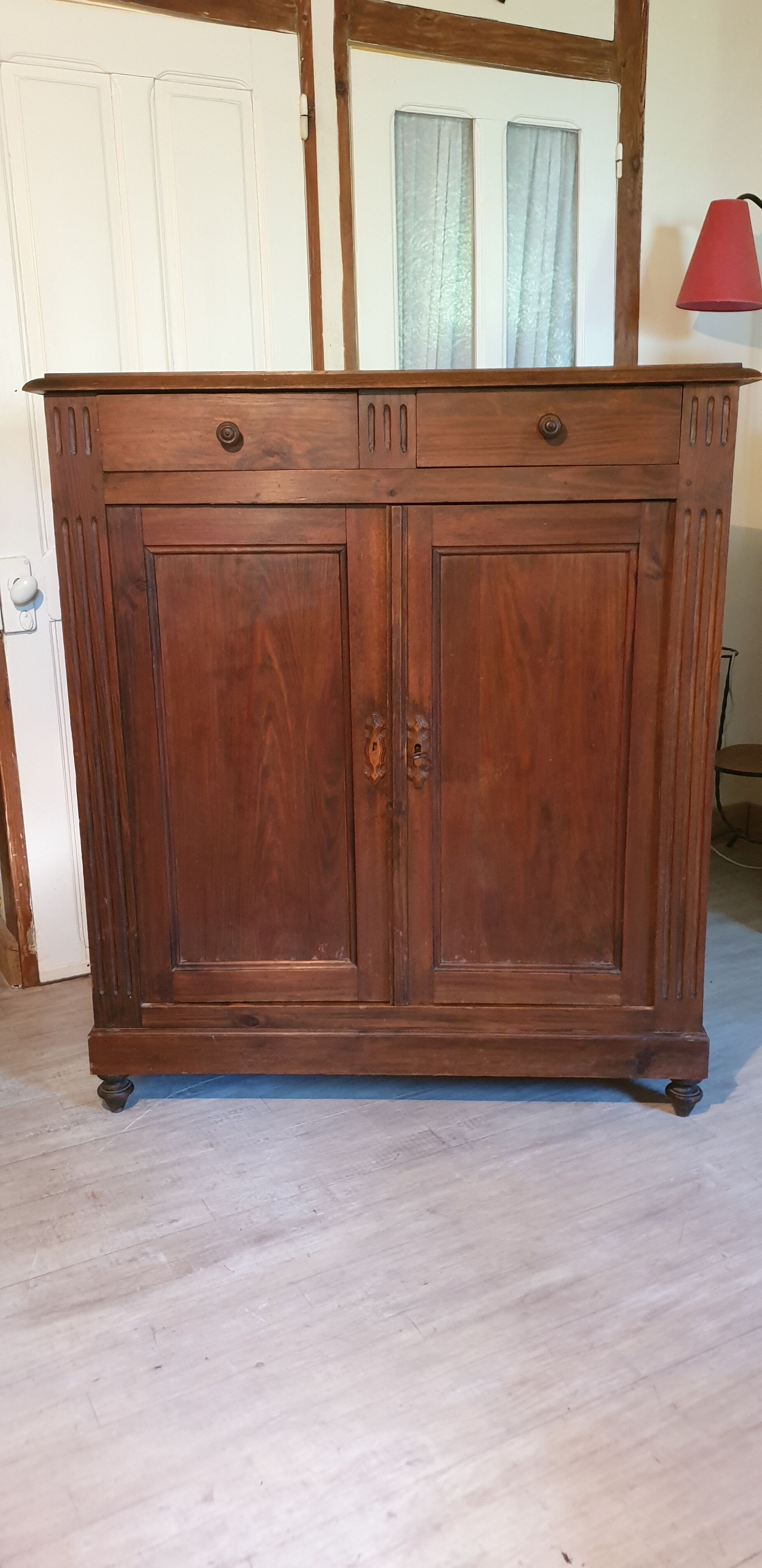 Old Parisian buffet in solid wood