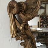 Golden mirror with gold leaf, 64 x 44 cm