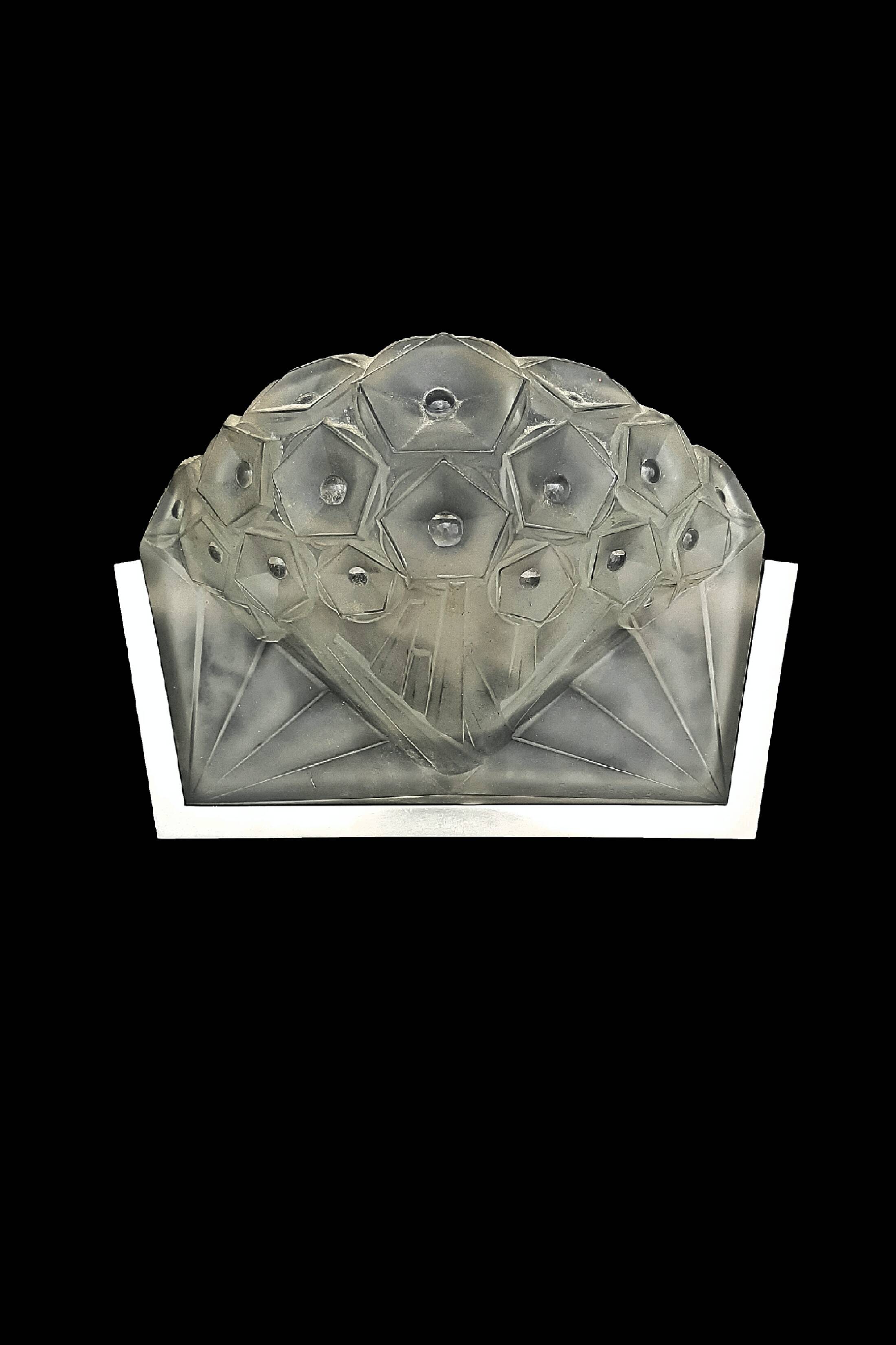 Muller frères paire d'appliques murales art deco