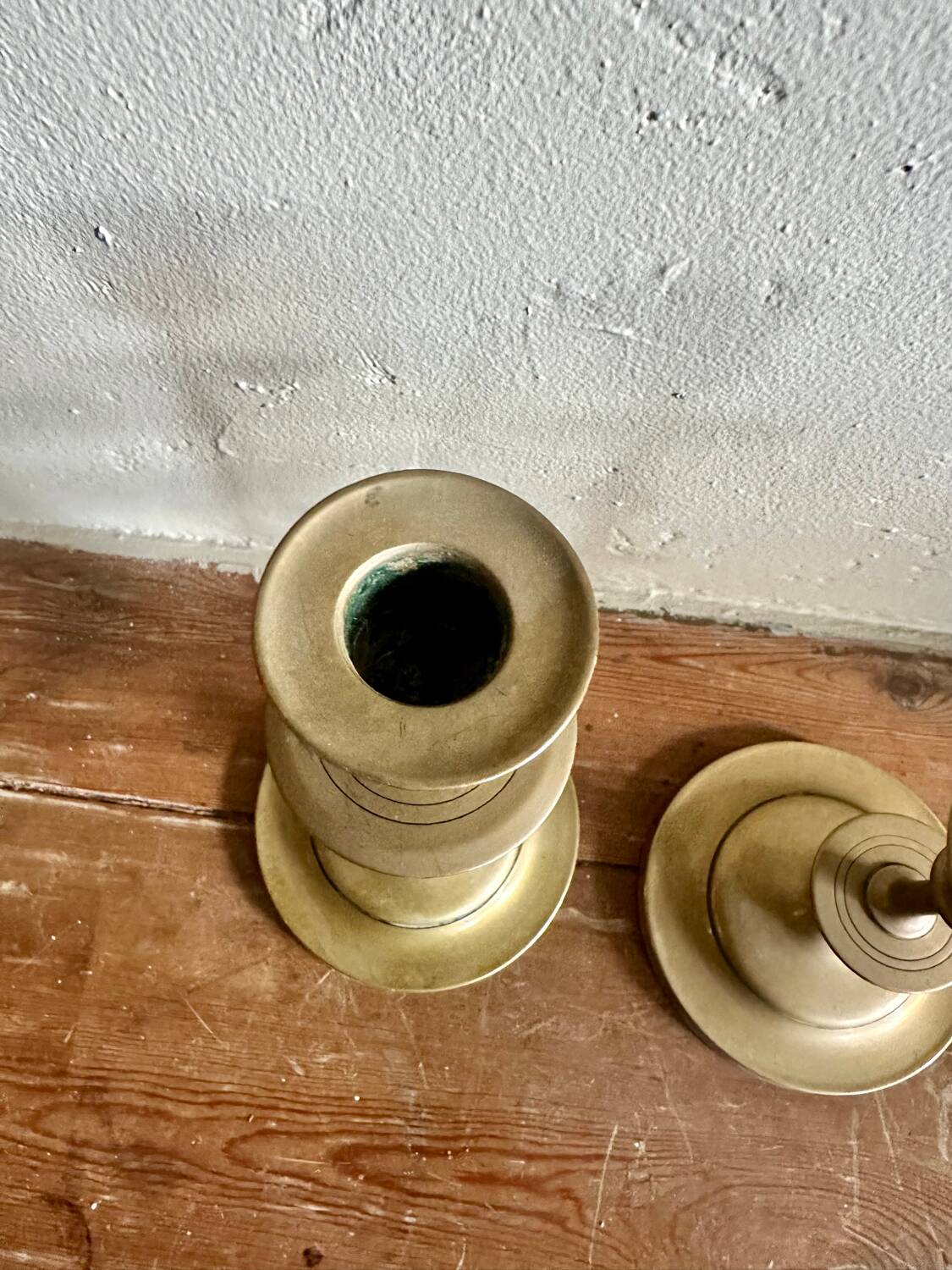 Pair of brass candlesticks