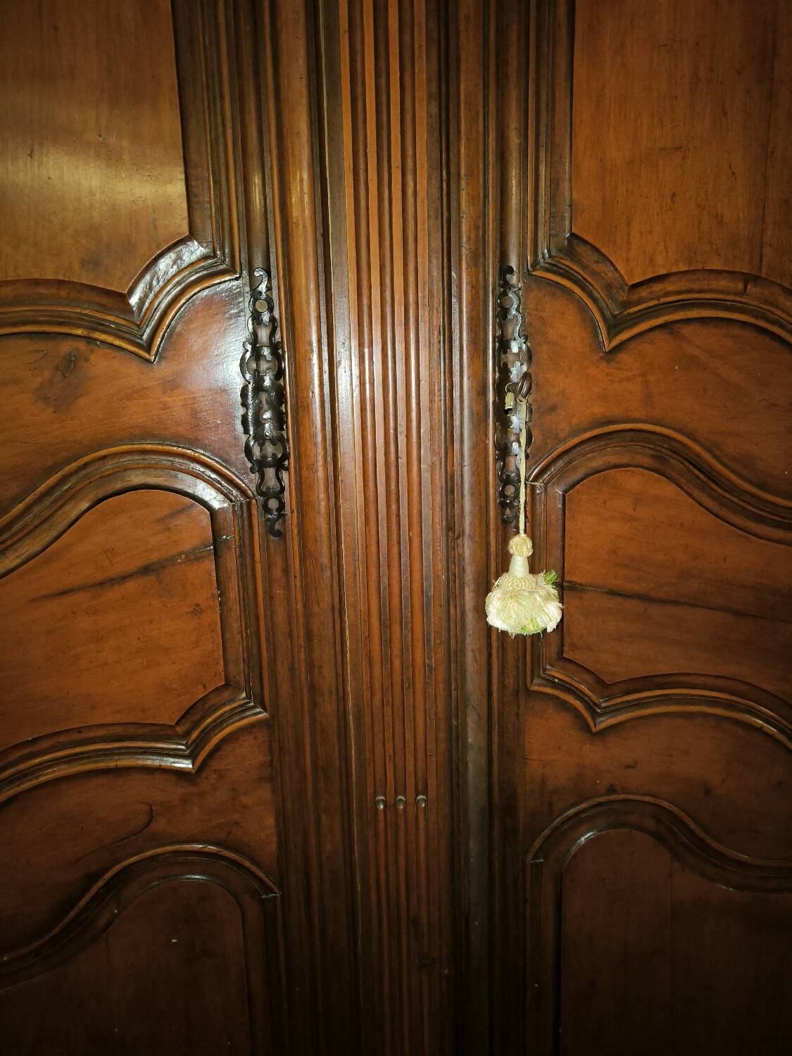 Louis XV period wardrobe in solid walnut