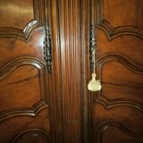 Louis XV period wardrobe in solid walnut