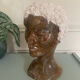 Ceramic face vase