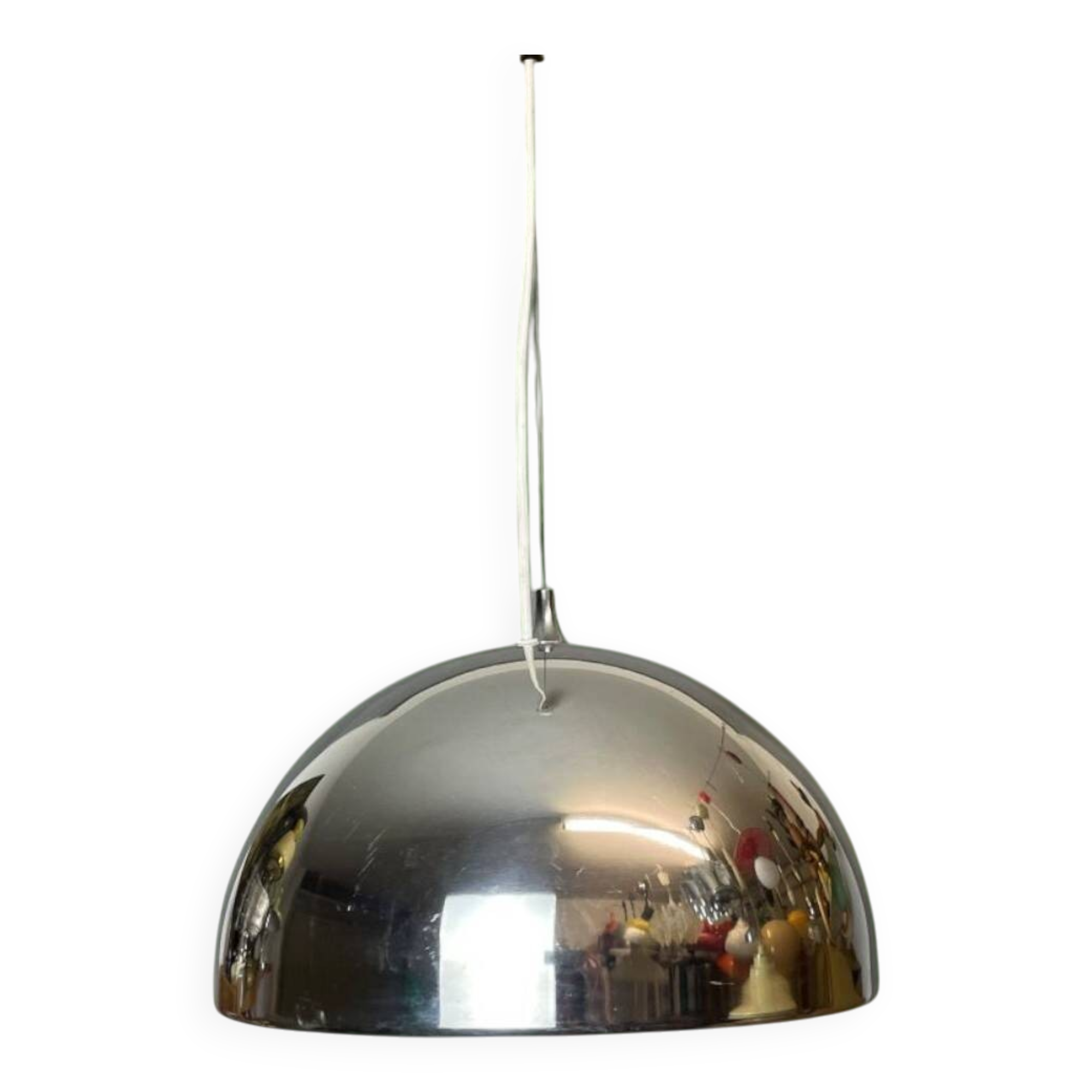 Italian Reggiani silver hanging lamp
