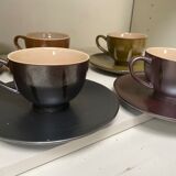 Set of 6 cups in multicolored sandstone