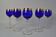 Mid Century Set of Five Stemmed Wine Glasses, 1950's.