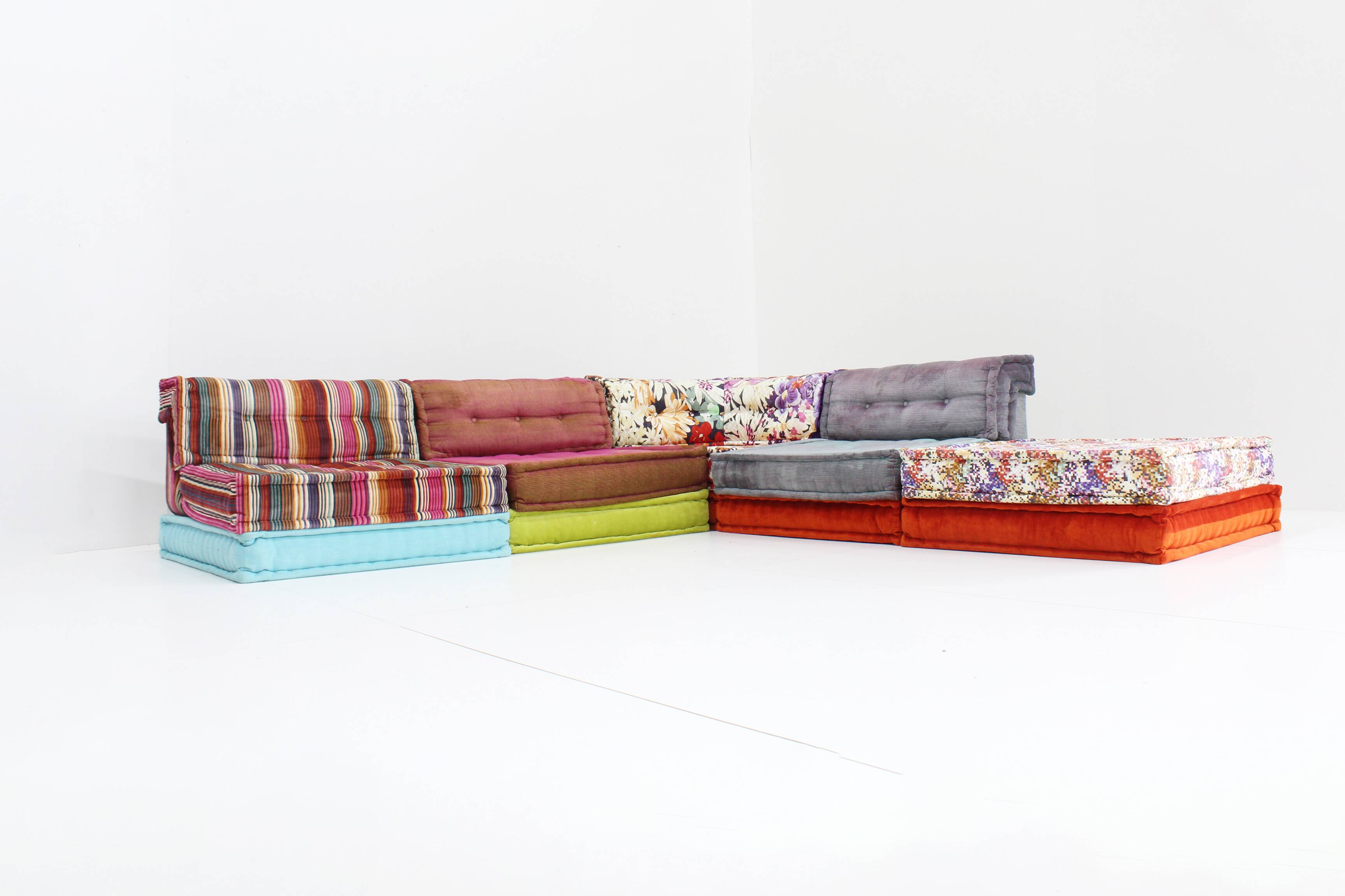 Roche Bobois Mah Jong sofa Missoni fabric design by Hans Hopfer , set of 14