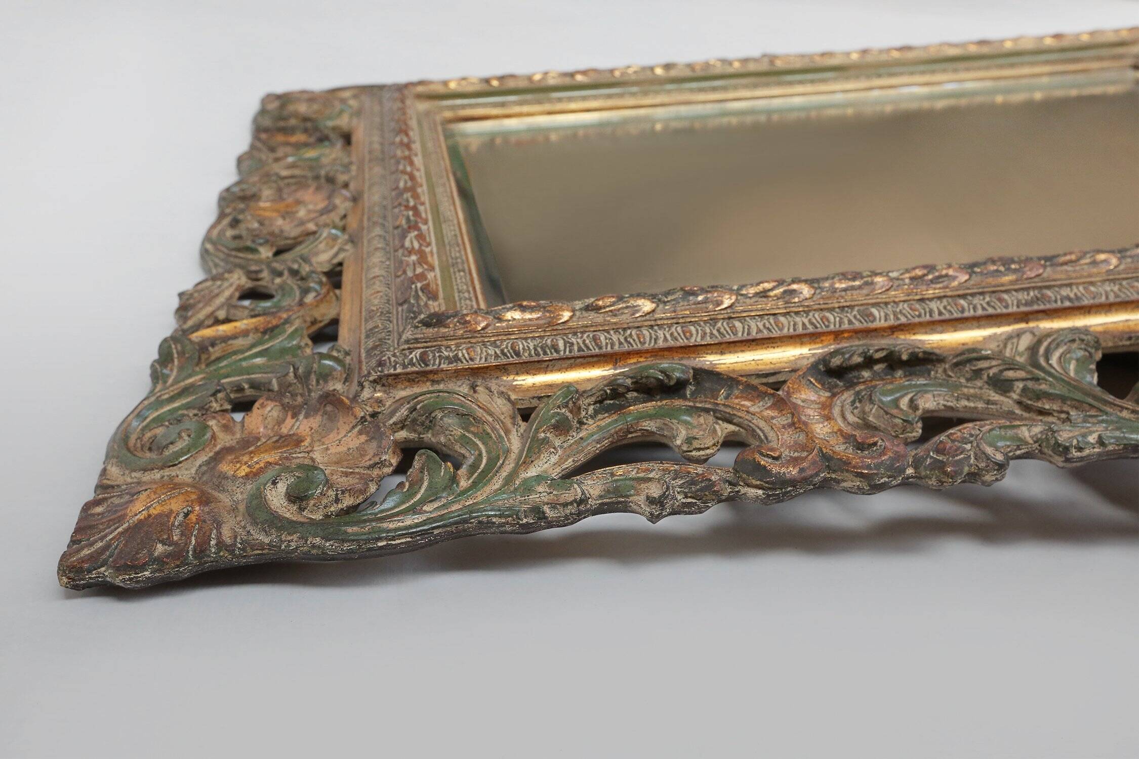 20th Century Baroque‑Style Mirror in Resin, Belgium