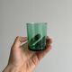 Set of 6 vintage translucent green glasses