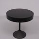 Porada Arredi Black Round side Table 1980s Italy
