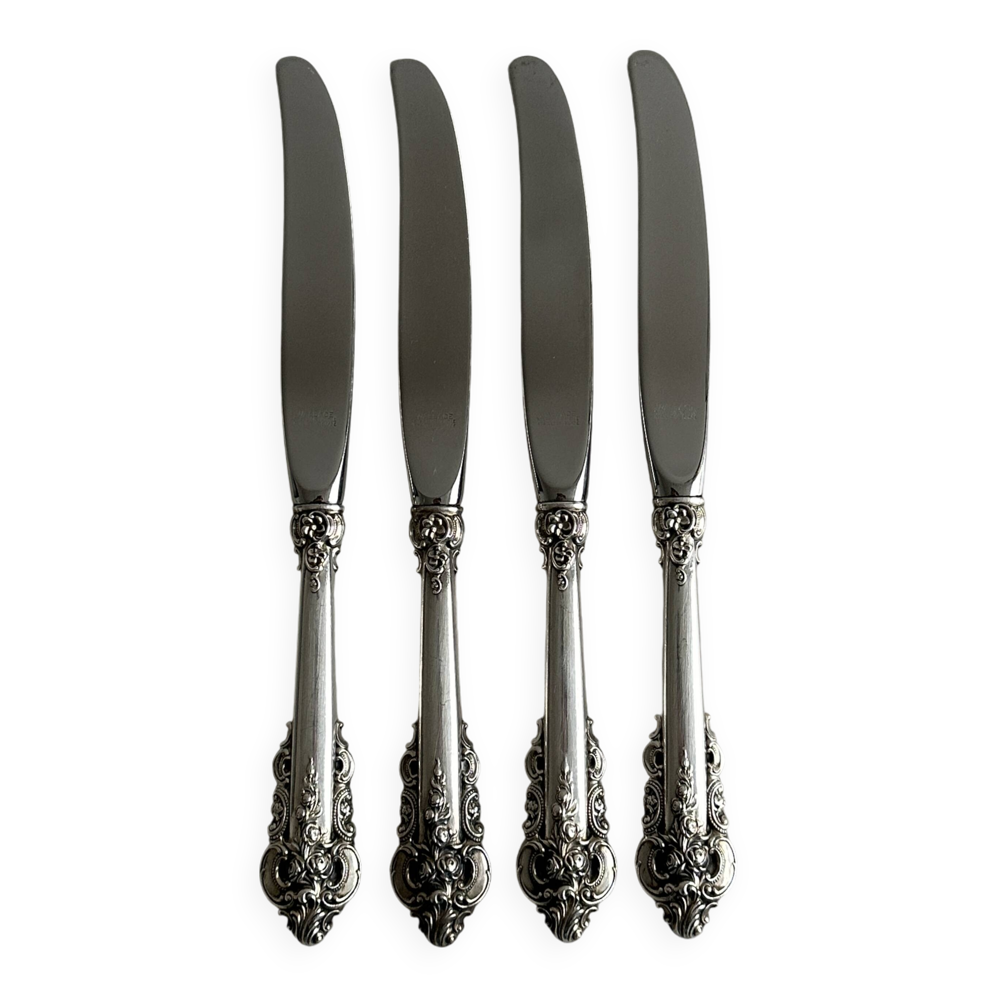 1 antique silver-plated metal knife