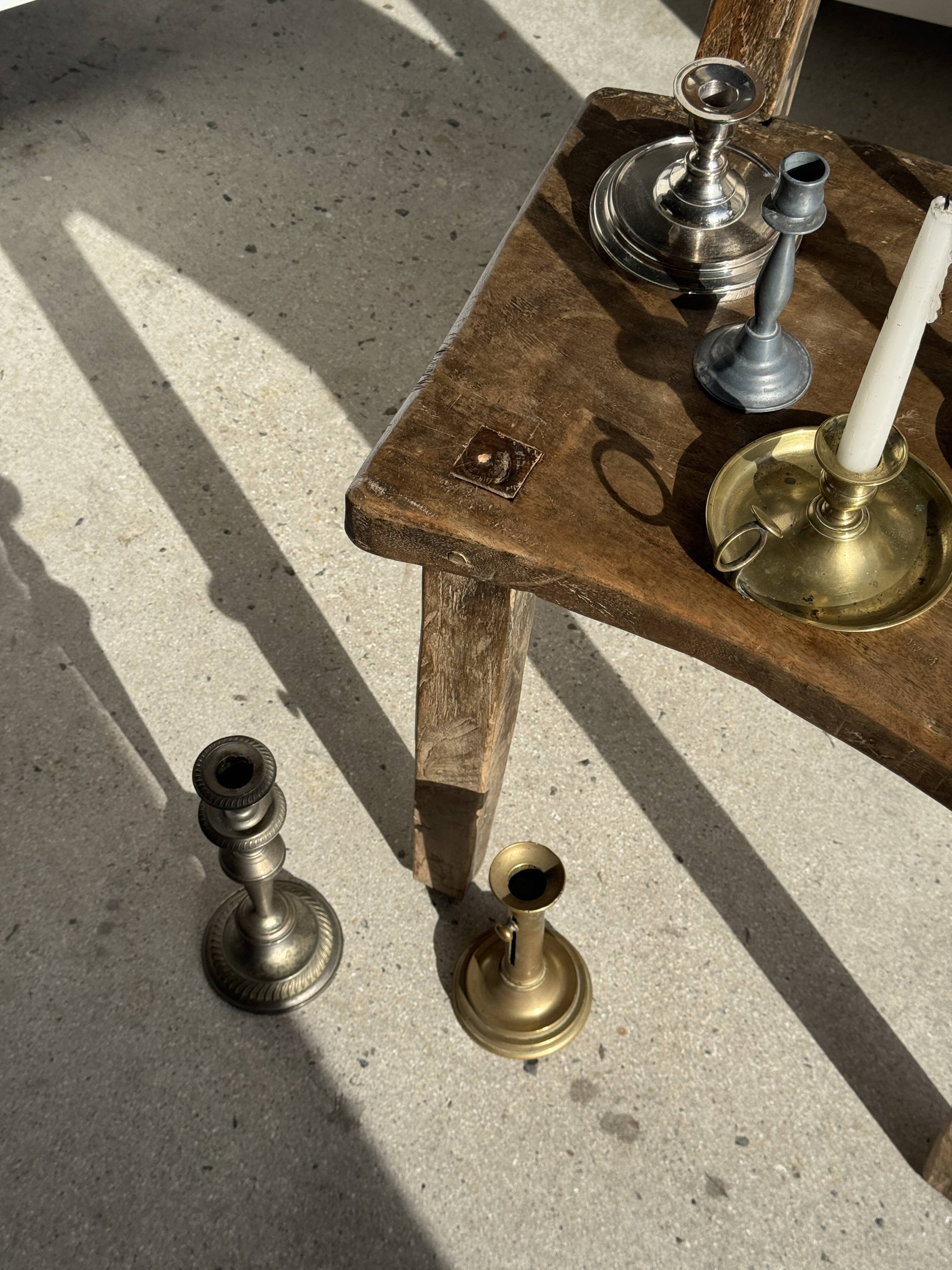 Large antique silver-plated candlestick H29 D10.5