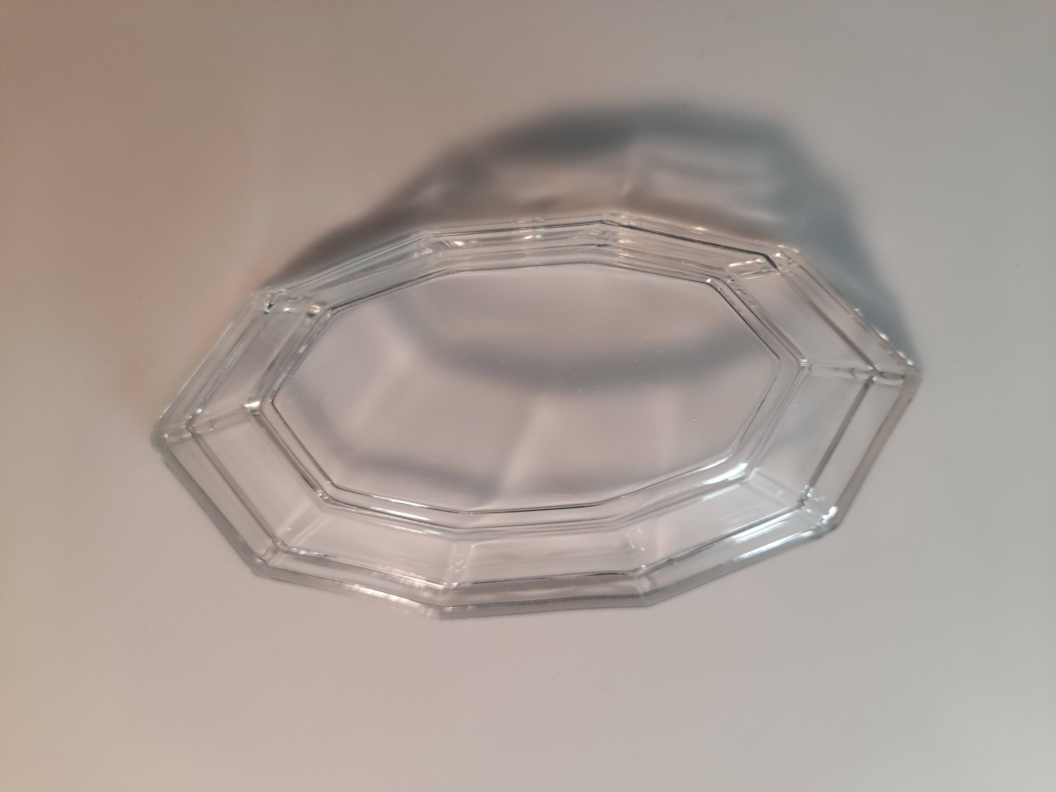 Set of 9 Art Deco Glass Faceted Ramekins