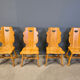 Chaises de salle à manger rustiques, années 1960