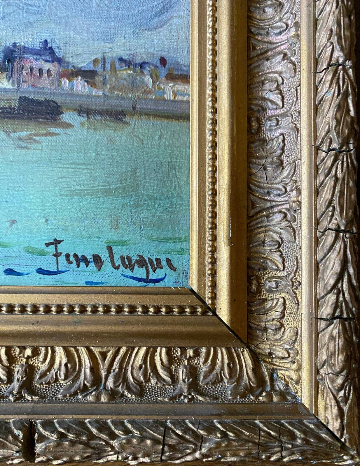 HST painting signed Georges FERRO-LA GREE (born 1941) Landscape of Loire Bréhémont?