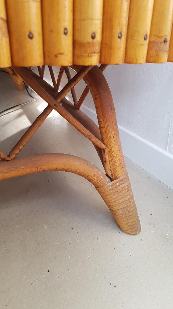 Rattan, wicker and bamboo vintage - bar furniture - feet compass buffet