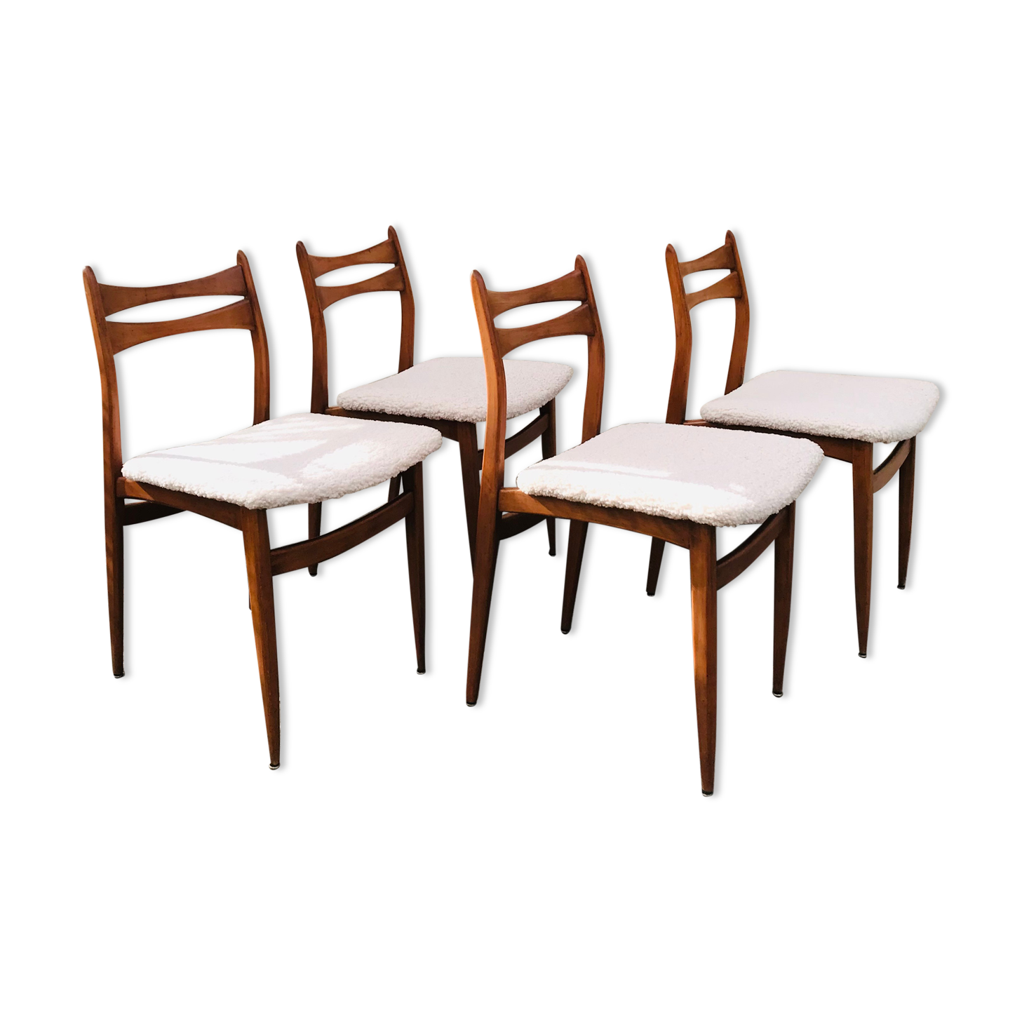 Set of 4 vintage scandinavian chairs, 1960