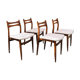 Lot de 4 chaises scandinaves vintage, 1960