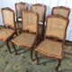 Set de 6 chaises Louis XV merisier et cannage