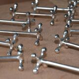 12 silver metal knife holders