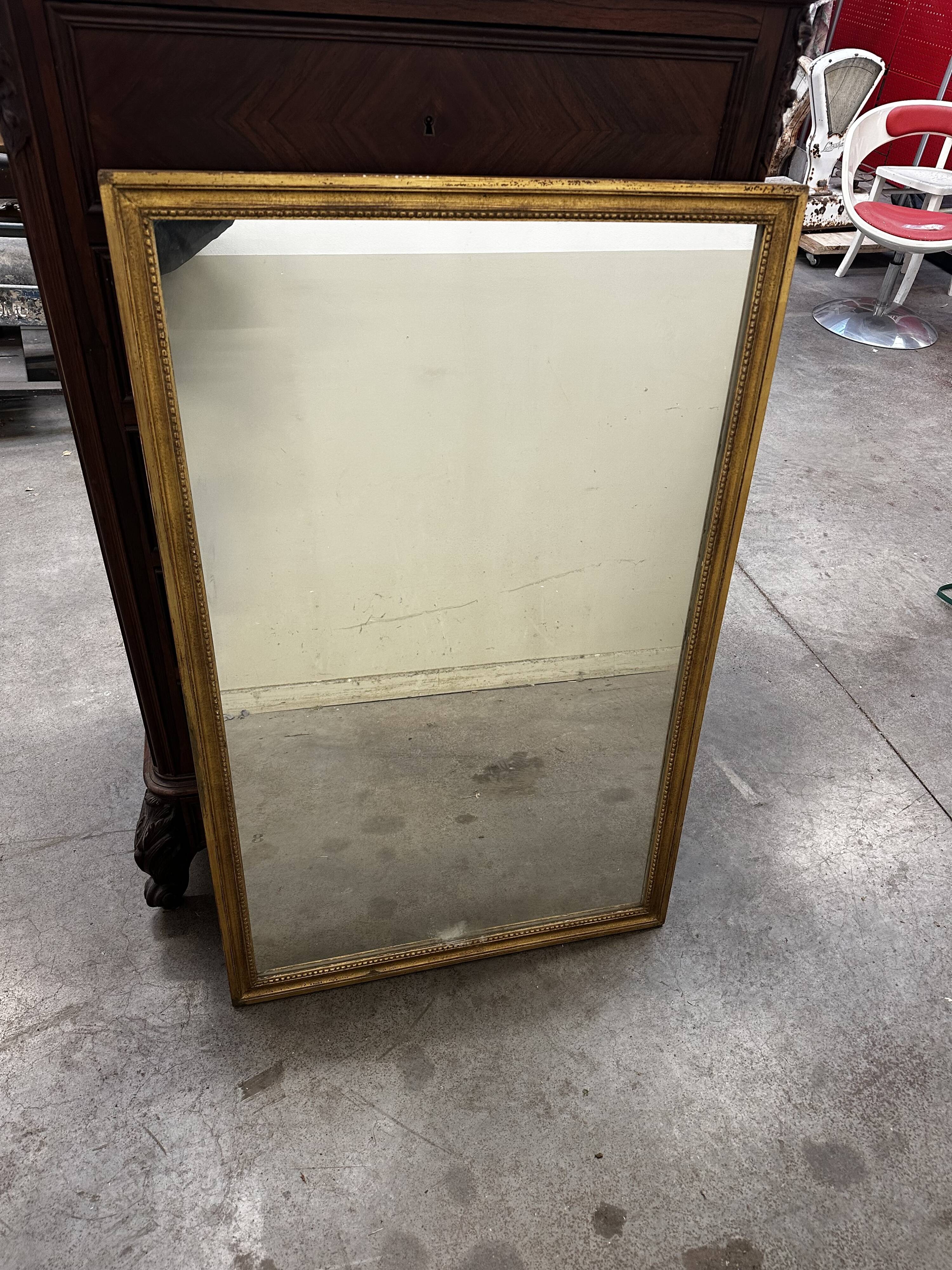 Grand miroir - contour Bois Doré