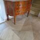 Louis XV commode - 2 drawers - floral marquetry - bronze ornament - 1950