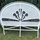 Peacock white rattan headboard 140 + chest