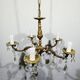 5-light Louis XV bronze and brass chandelier